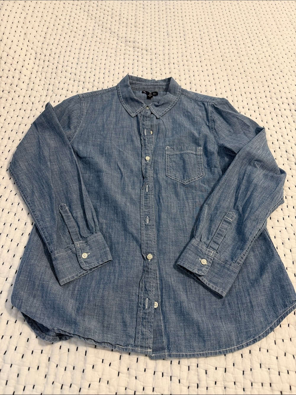 GAP Light Blue Denim Button-Down Shirt